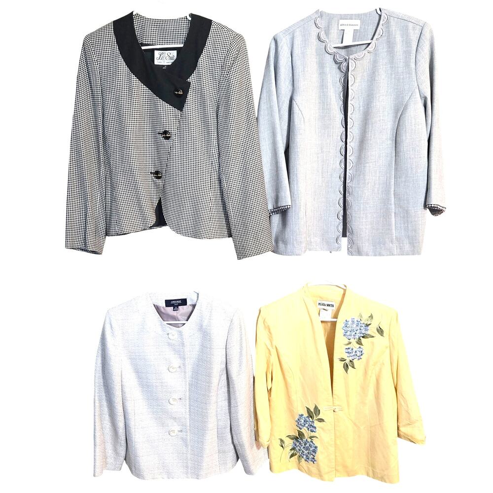 Women's Medium 8 10 Blazer Suit Separate Jacket Top Wholesale Bulk Lot of 4 M